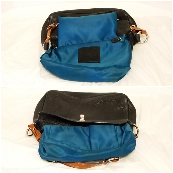 💯 Authentic Coach Chelsea Navy Turnlock Hobo 8A38 - Picture 5 of 6